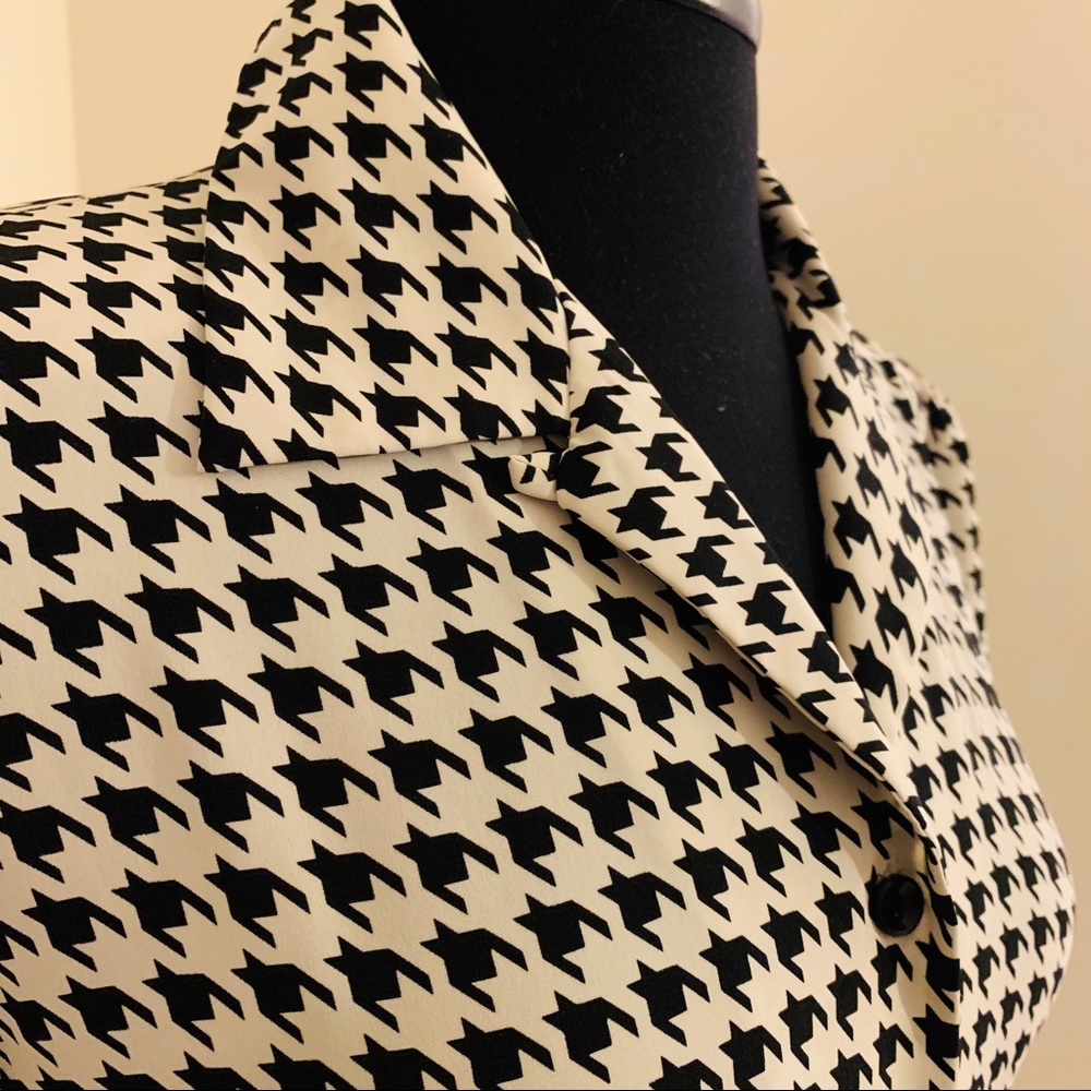 Vintage Houndstooth Blouse